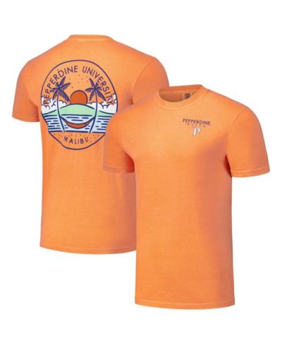 Футболка Image One Men’s and Women’s Orange Pepperdine Waves Scenic Comfort Colors T-Shirt