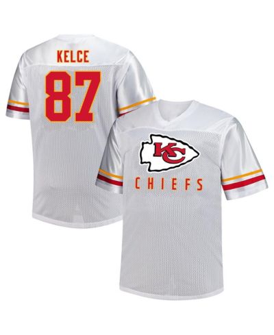 Fanatics Men's Travis Kelce White Kansas City Chiefs Big & Tall V-Neck Fashion Jersey