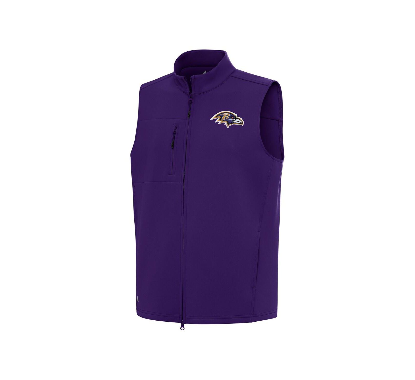 Antigua Men's Purple Baltimore Ravens Demand Full-Zip Vest