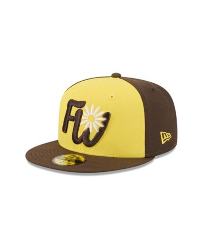 Мужская кепка New Era Yellow Fort Wayne Tin Caps Theme Nights 59FIFTY Fitted