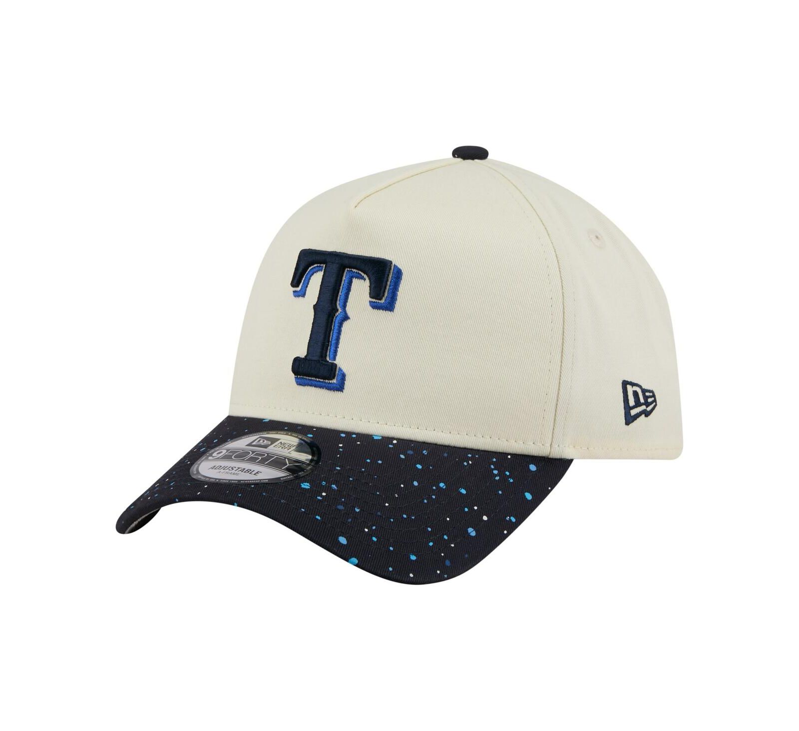 Мужская кепка New Era Texas Rangers Speckle A-Frame 9FORTY, кремовая