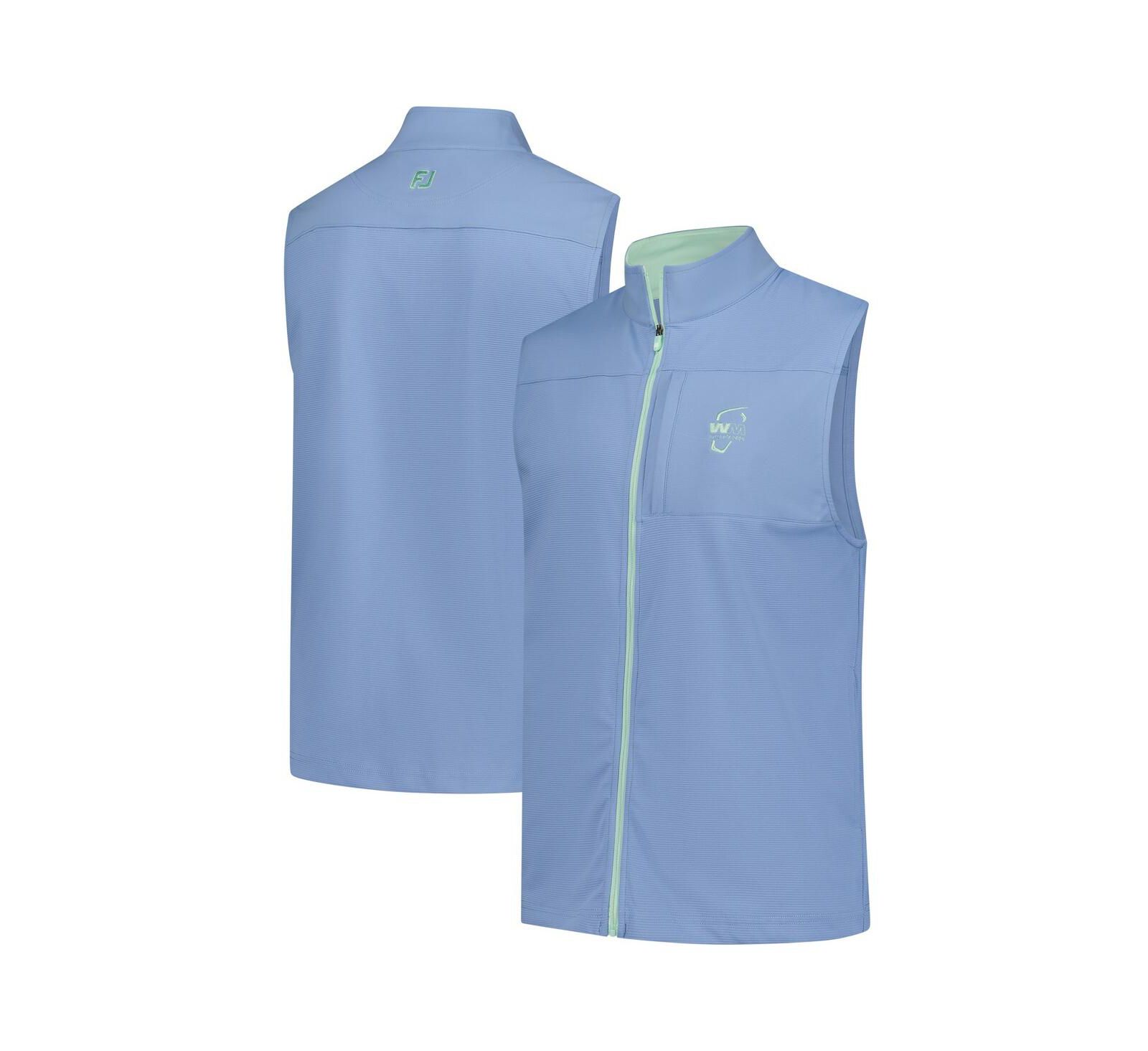 FootJoy Men's Blue WM Phoenix Open Ottoman Knit Full-Zip Vest