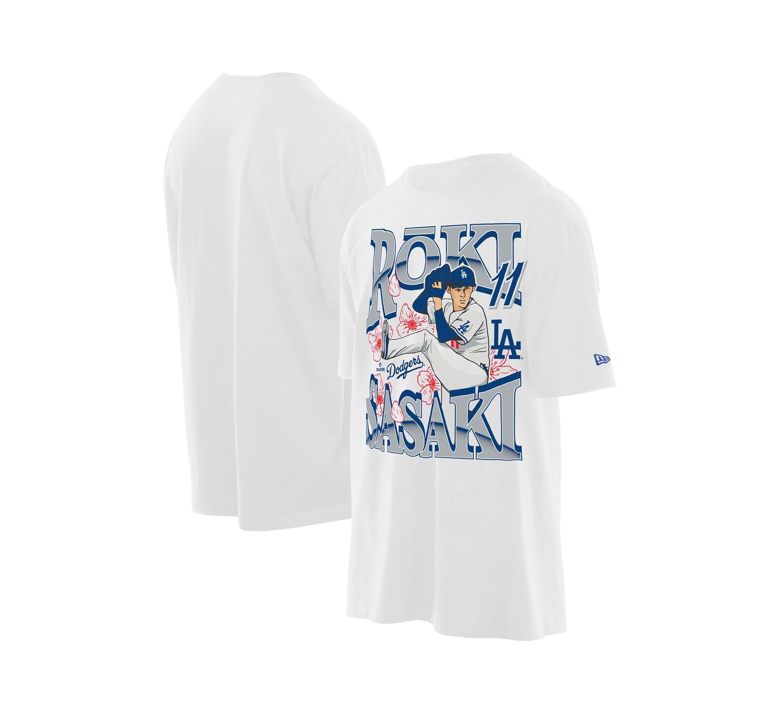 New Era Мужская футболка Roki Sasaki Los Angeles Dodgers, белая
