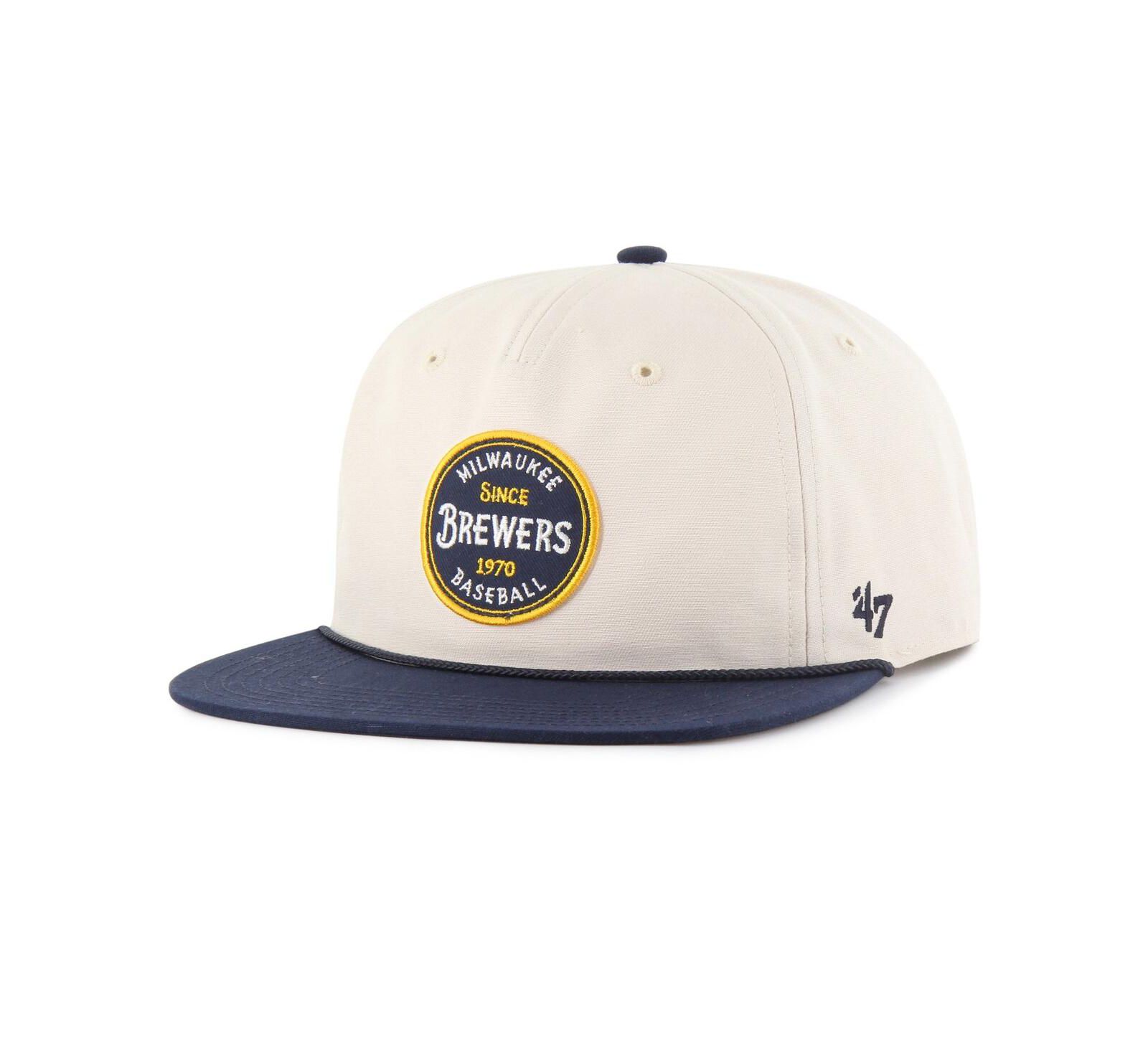 '47 Brand Men's Natural Milwaukee Brewers Payson Captain Adjustable Hat