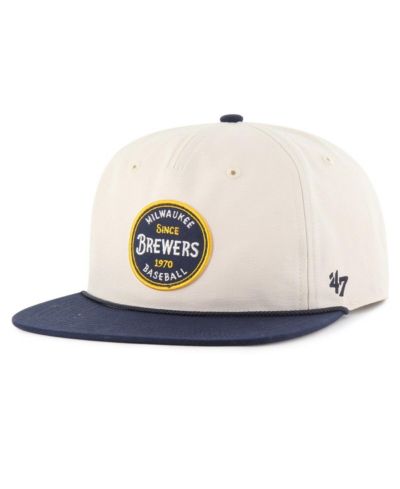 Мужская регулируемая кепка '47 Brand Milwaukee Brewers Payson Captain в цвете Natural