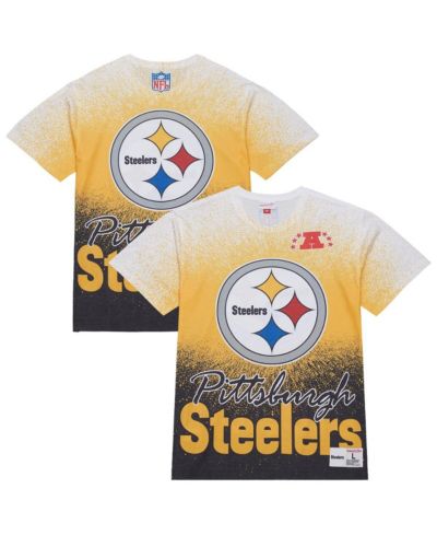 Мужская футболка Mitchell & Ness White Pittsburgh Steelers Team Burst Vintage Logo