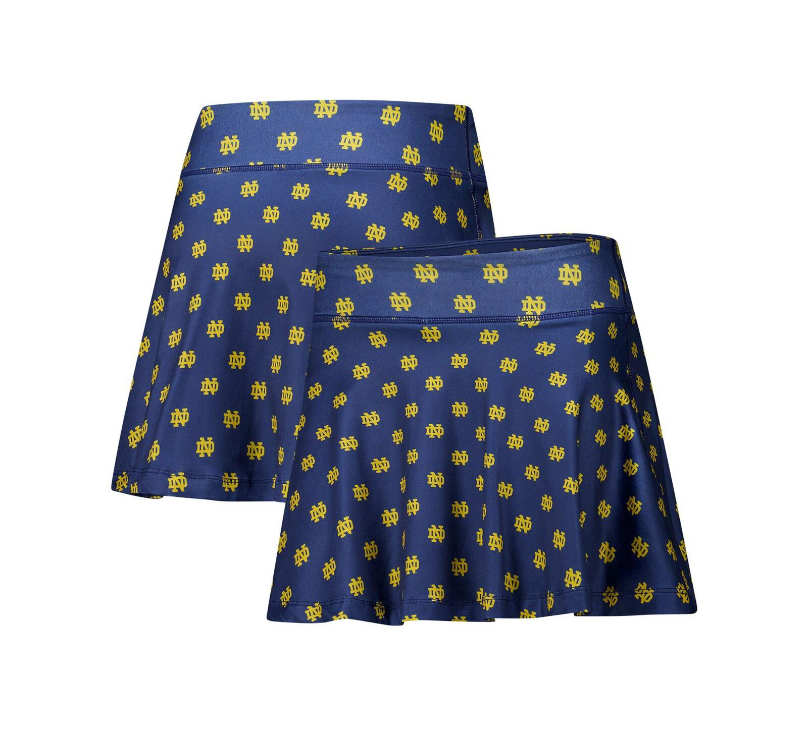 ZooZatz Женский короткий юбка-шорты skort Navy Notre Dame Fighting Irish с принтом