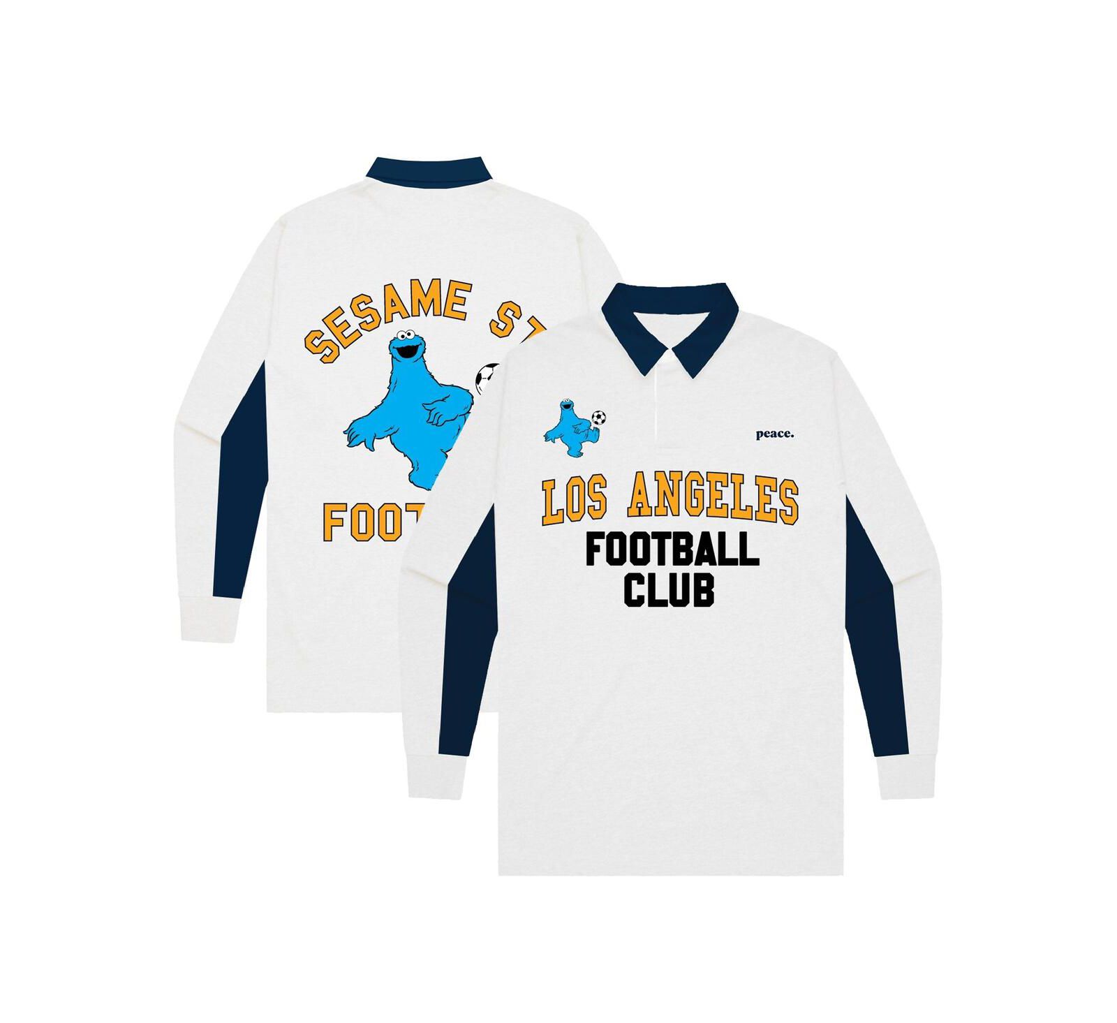 Поло рубашка Peace Collective White LAFC Rugby Long Sleeve для мальчиков и девочек
