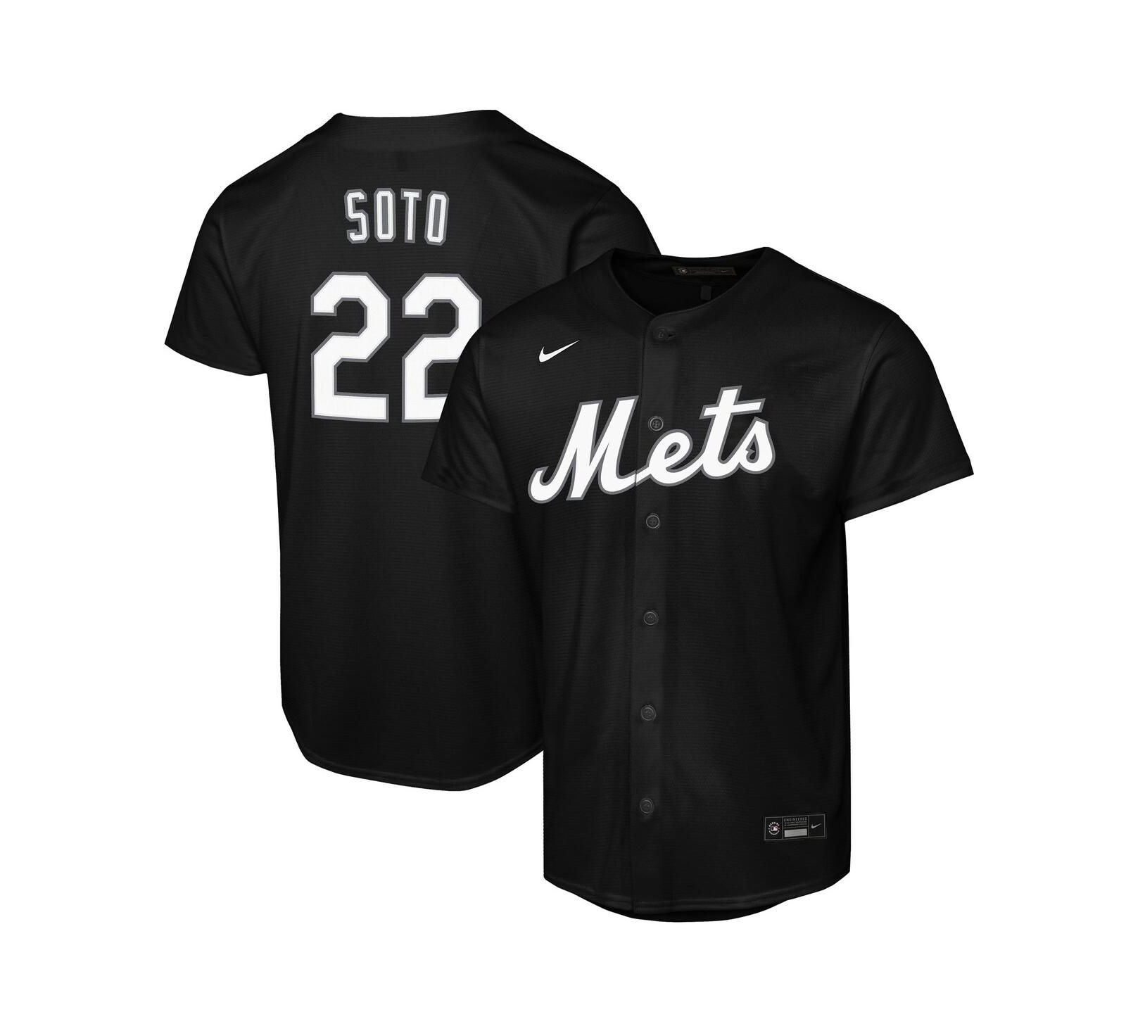 Nike детская джерси Juan Soto Black New York Mets Lights Out