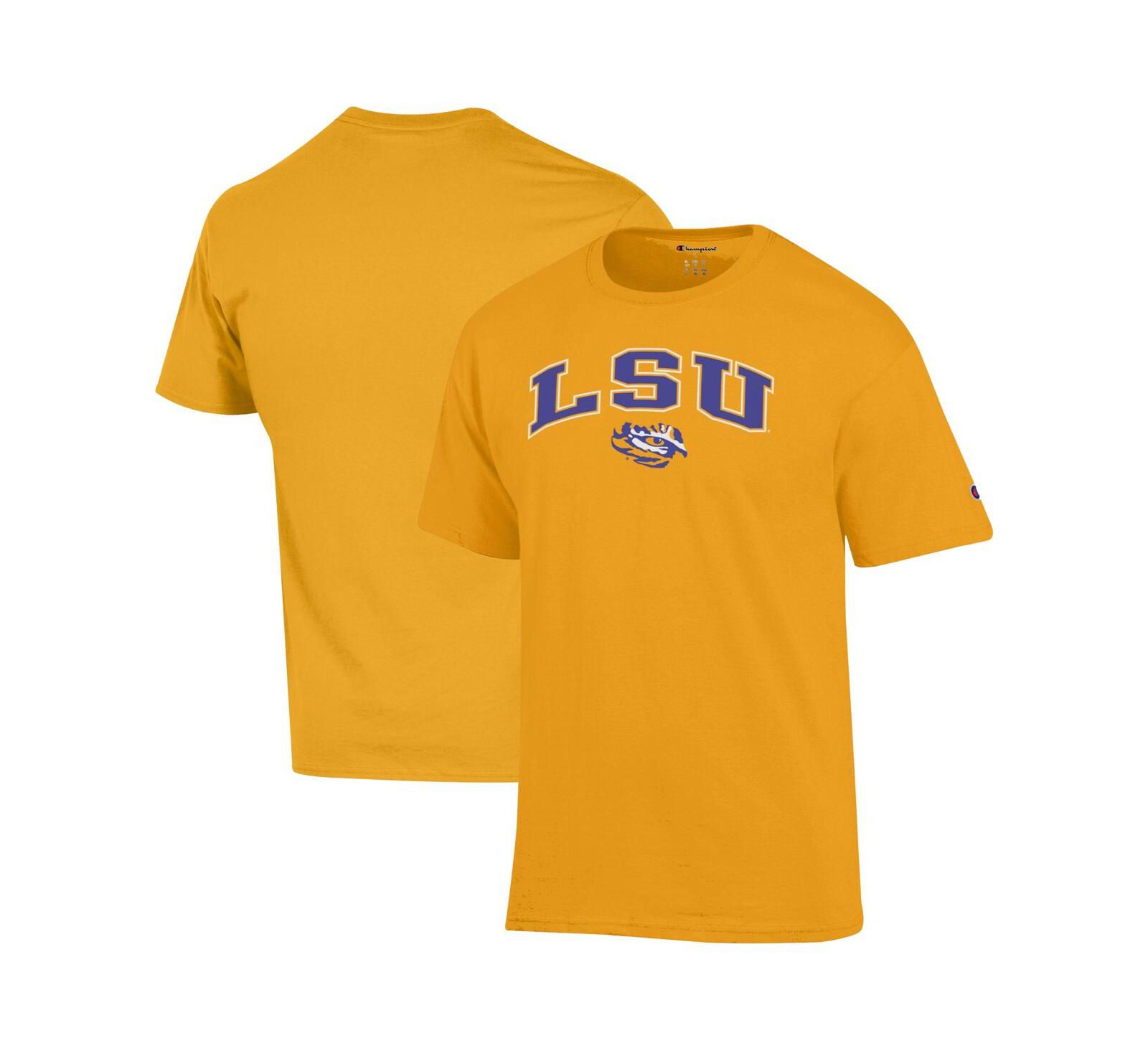 Champion Men's Gold LSU Tigers Arch Over Logo T-Shirt