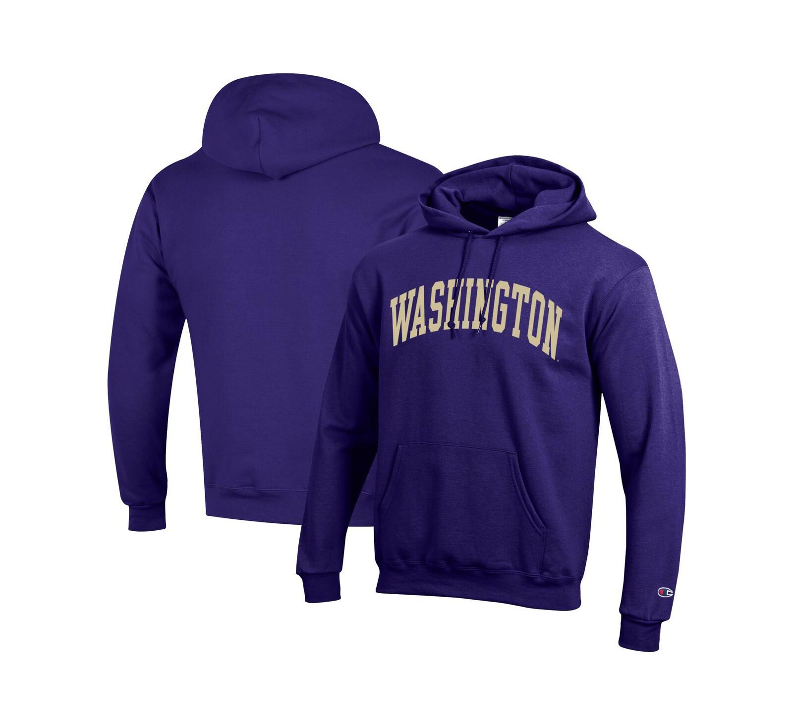 Мужской худи Champion Washington Huskies, фиолетовый, флис