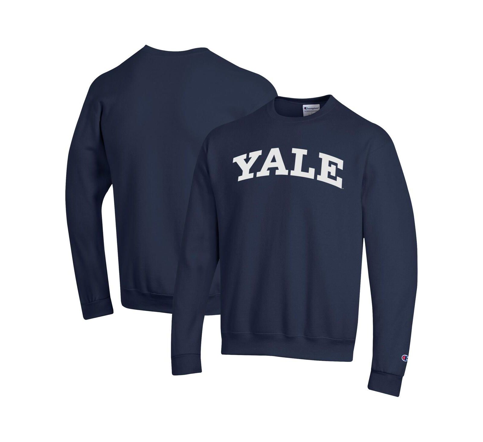 Champion Men's Navy Yale Bulldogs Basic Arch Fleece Pullover Sweatshirt