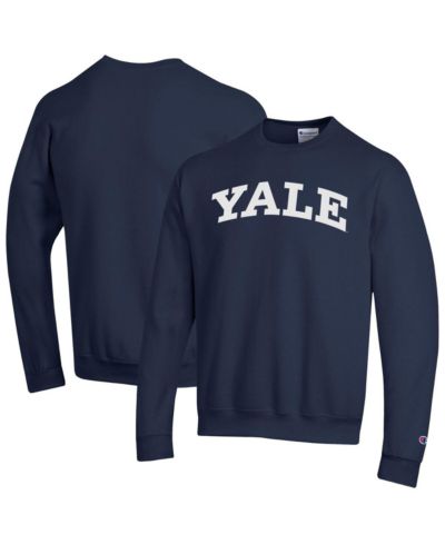 Champion Men's Navy Yale Bulldogs Basic Arch Fleece Pullover Sweatshirt