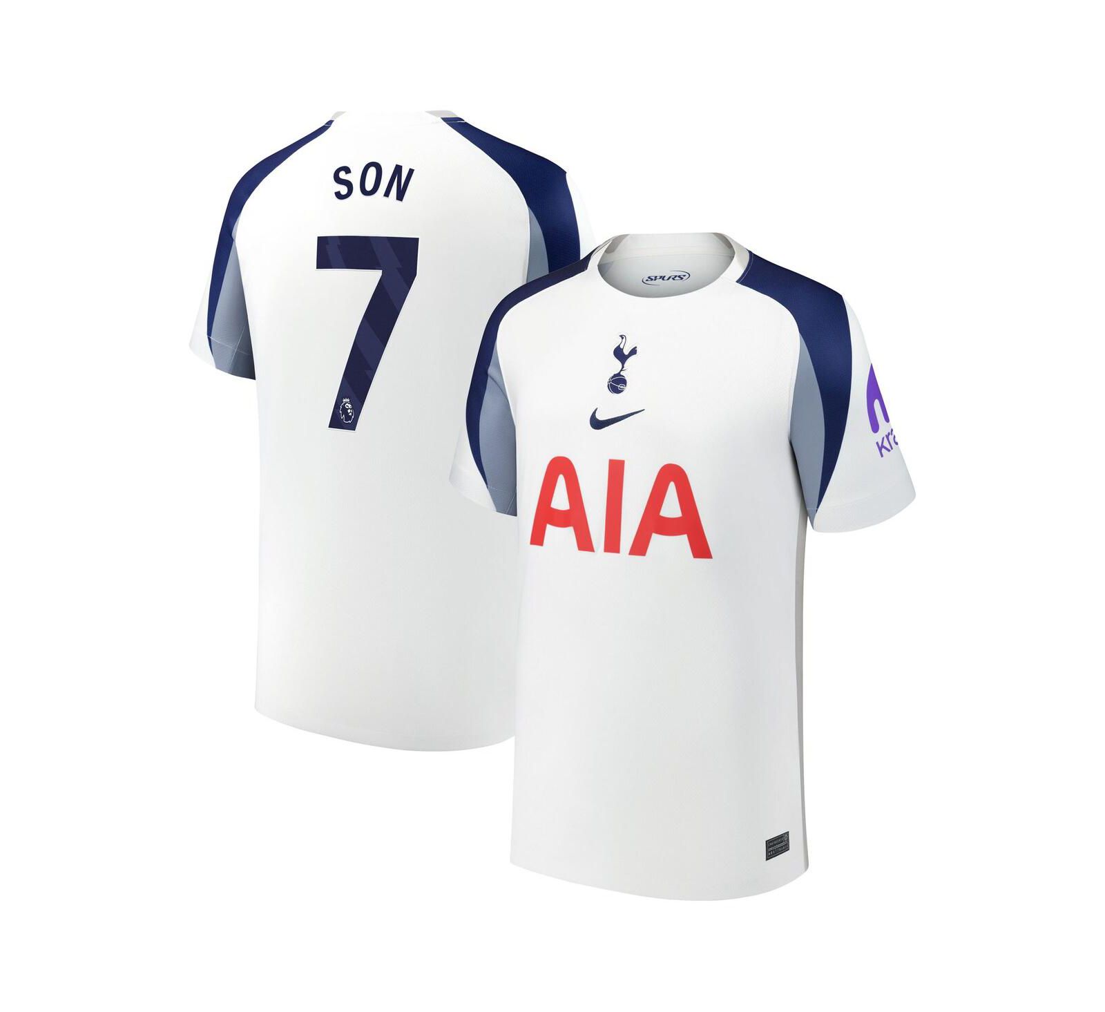 Nike Реплика джерси Son Heung-Min Tottenham Hotspur 2025/26 Home для мальчиков и девочек, белая