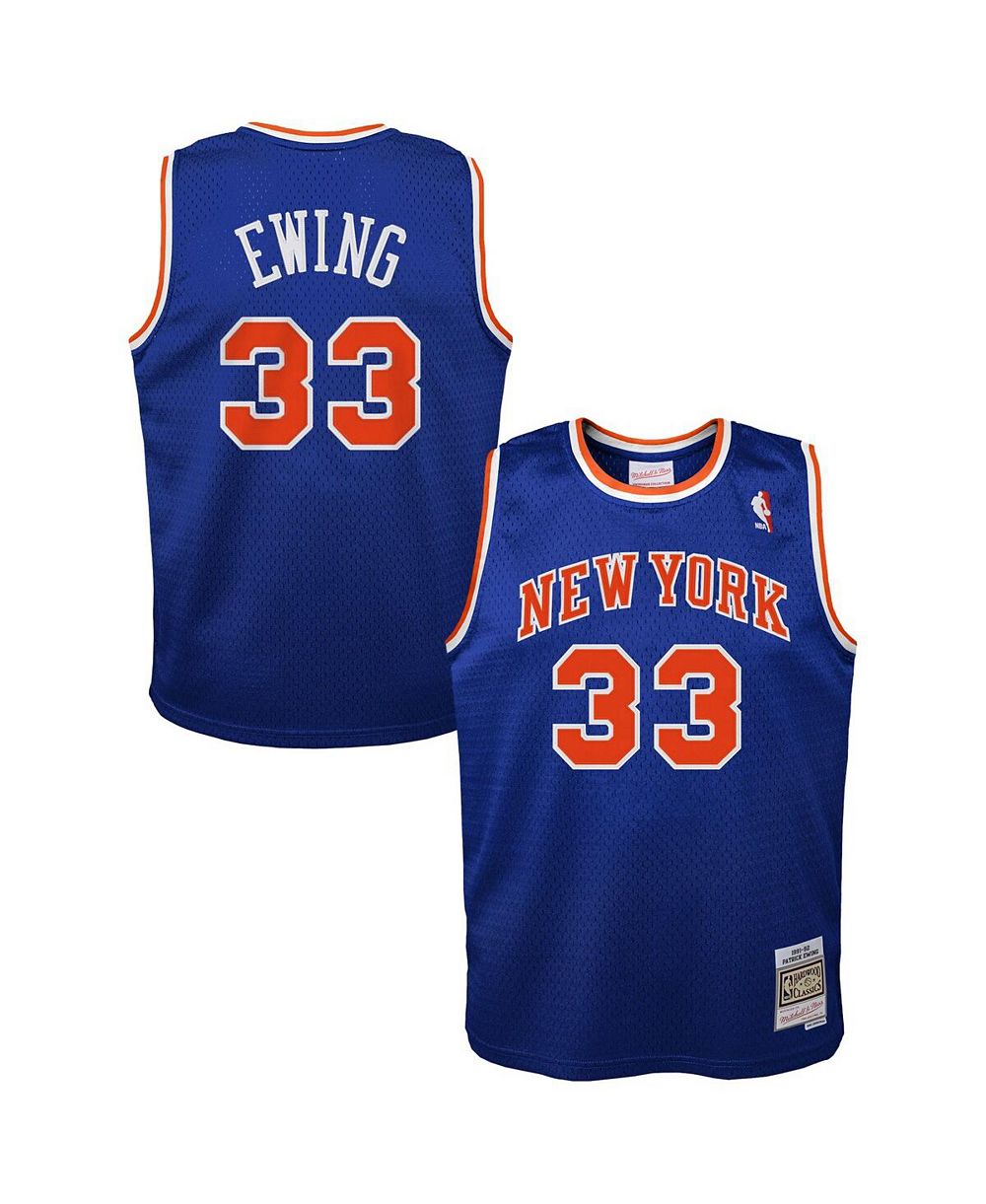 Детская игровая джерси Mitchell & Ness Patrick Ewing Blue New York Knicks 1991/92 Swingman