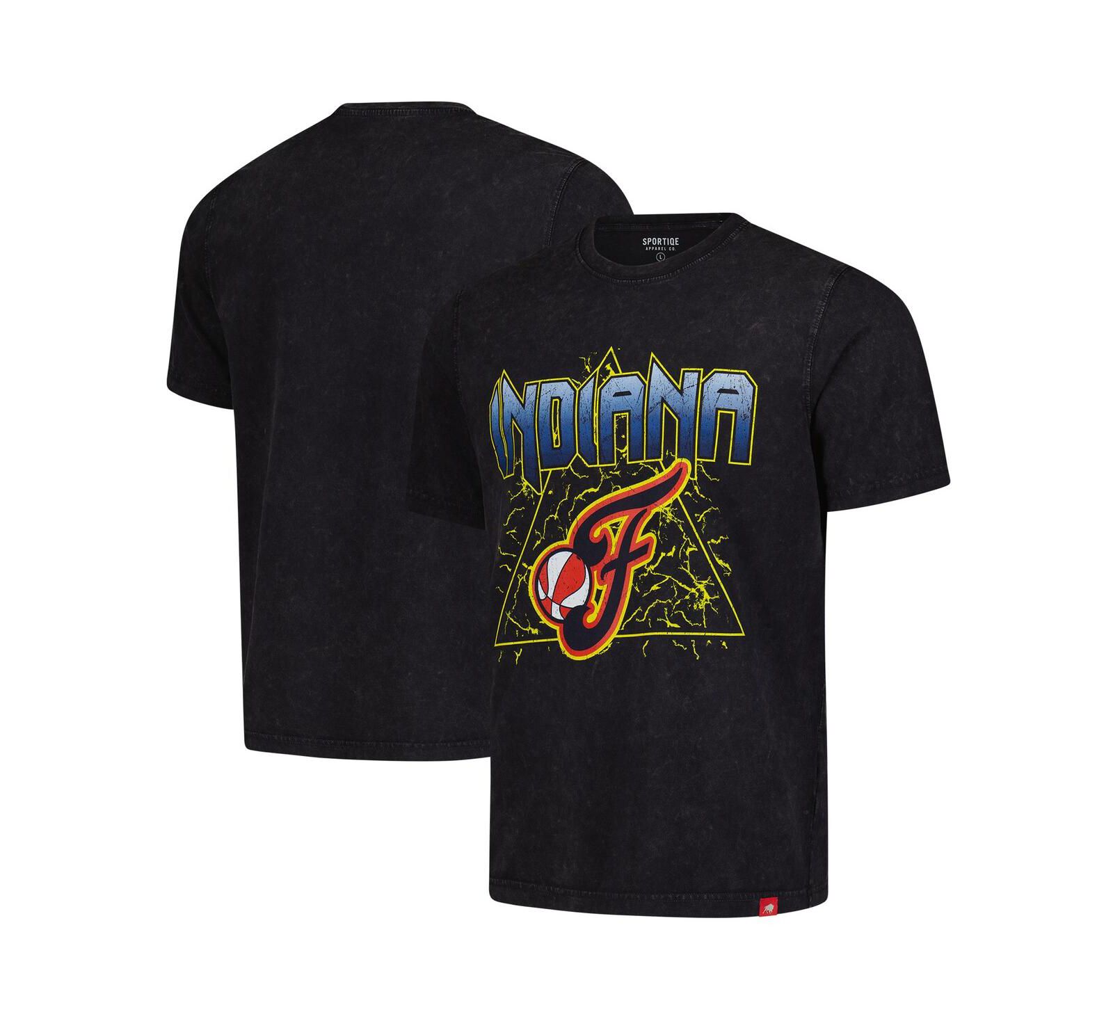 Sportiqe Мужская и женская футболка Indiana Fever Rock Roll Collection Angus Mineral Wash