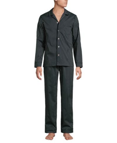 Мужской комплект для сна Lands' End Men's Long Sleeve Temperature Regulating Woven Sleep Set