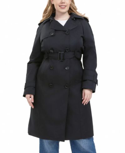 BGSD Plus Size Eliana водонепроницаемый тренч с капюшоном