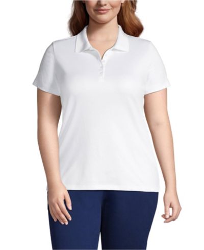 Lands' End Plus Size хлопковая рубашка поло Supima