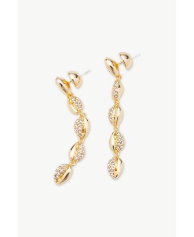 Classicharms Lucia Cascade Pavé Shell Drop Earrings