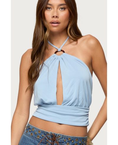 Женский топ Edikted Khalia Backless Cut Out Halter