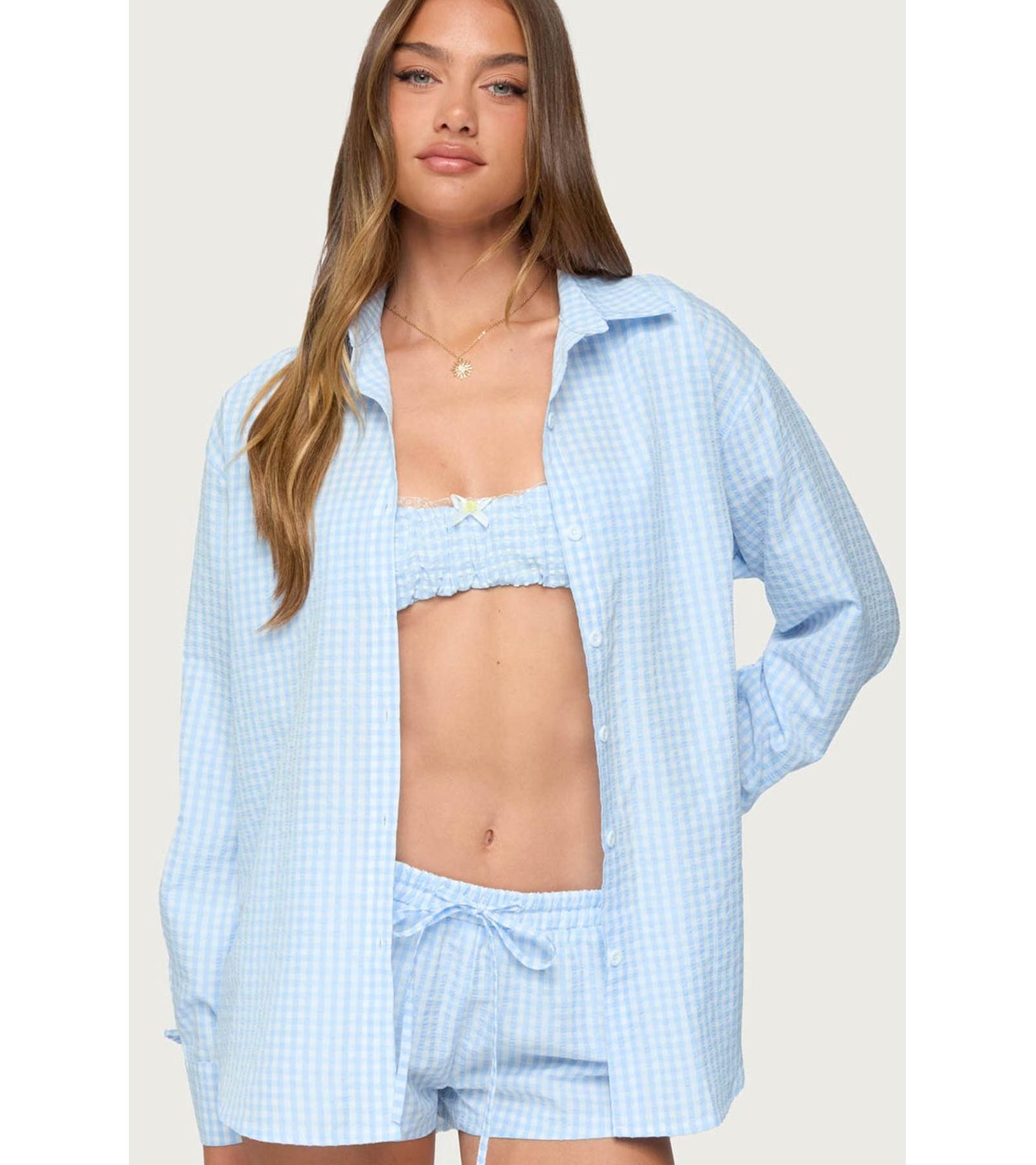 Женская рубашка Edikted Yaffa Oversized в клетку