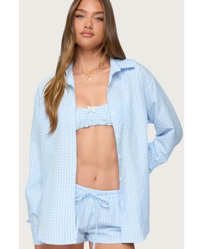 Женская рубашка Edikted Yaffa Oversized в клетку
