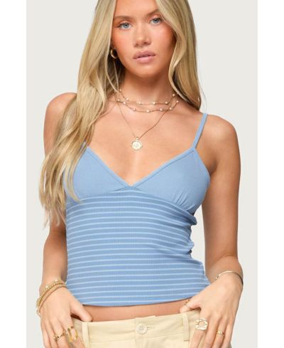 Женский топ Edikted Hemsley Striped Ribbed Tank Top