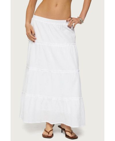Edikted Women's Charlotte Tiered Maxi Skirt