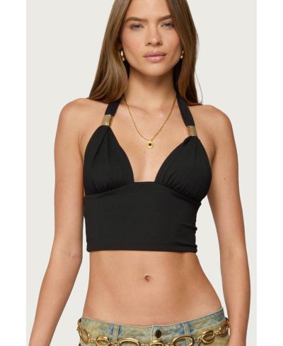 Женский топ Edikted Aiva Backless Plunge Neck Halter