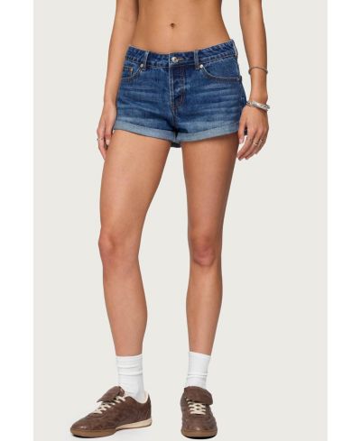 Женние джинсовые шорты Edikted Rylin Low Rise