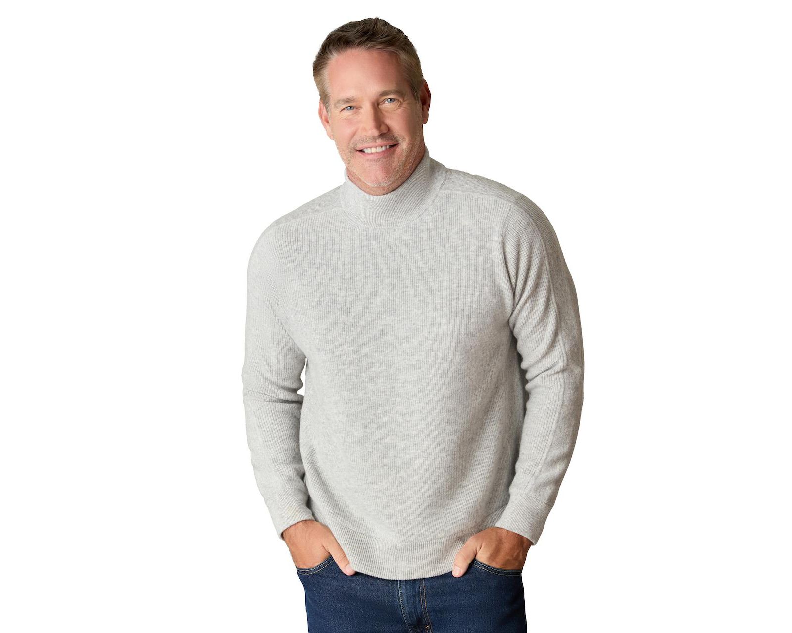 Мужской джемпер LuxLined Itch-Free Merino Wool Mock Neck