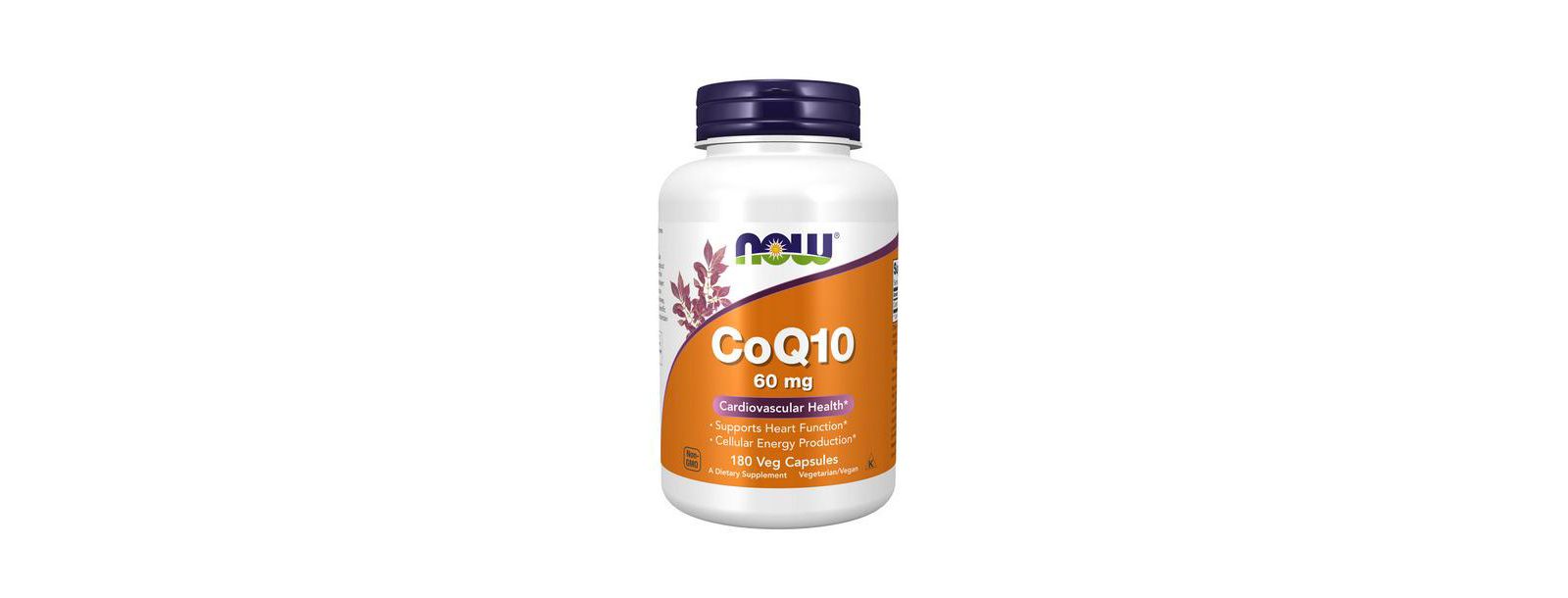 Добавка NOW Foods CoQ10, 60 mg, 180 Vcaps