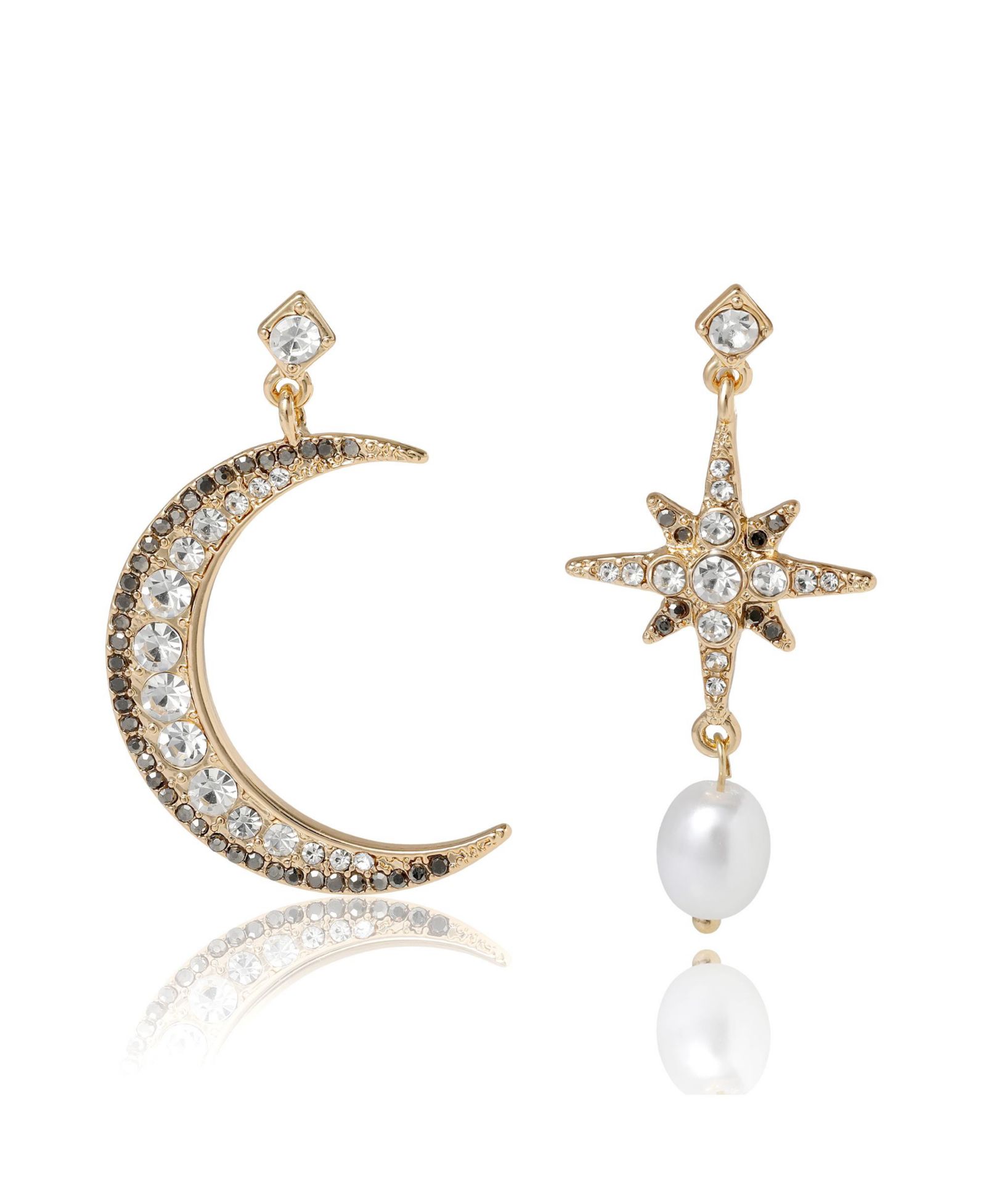 BCBGeneration Серьги Mismatched Moon & Star