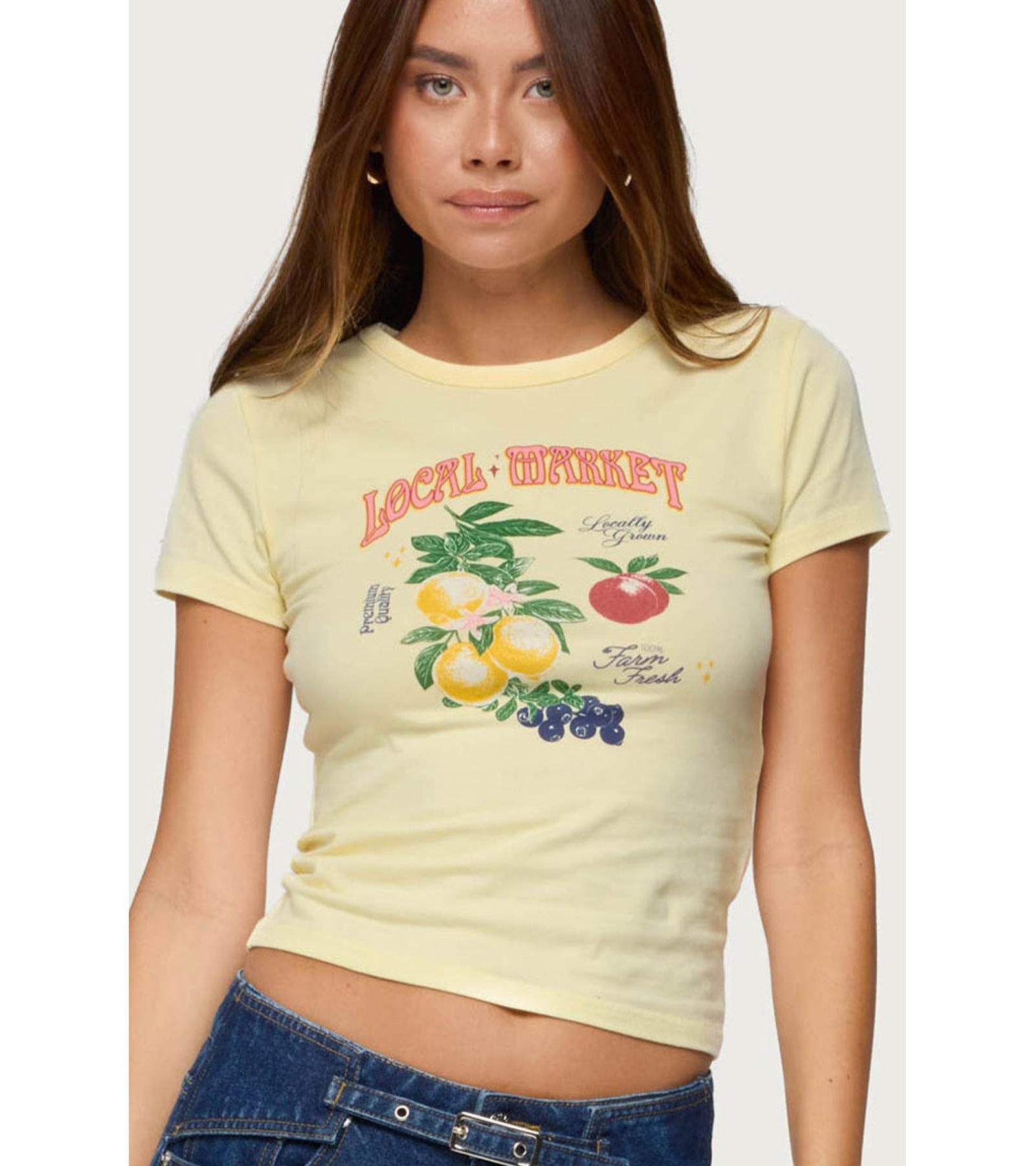 Женская футболка Edikted Local Market Graphic