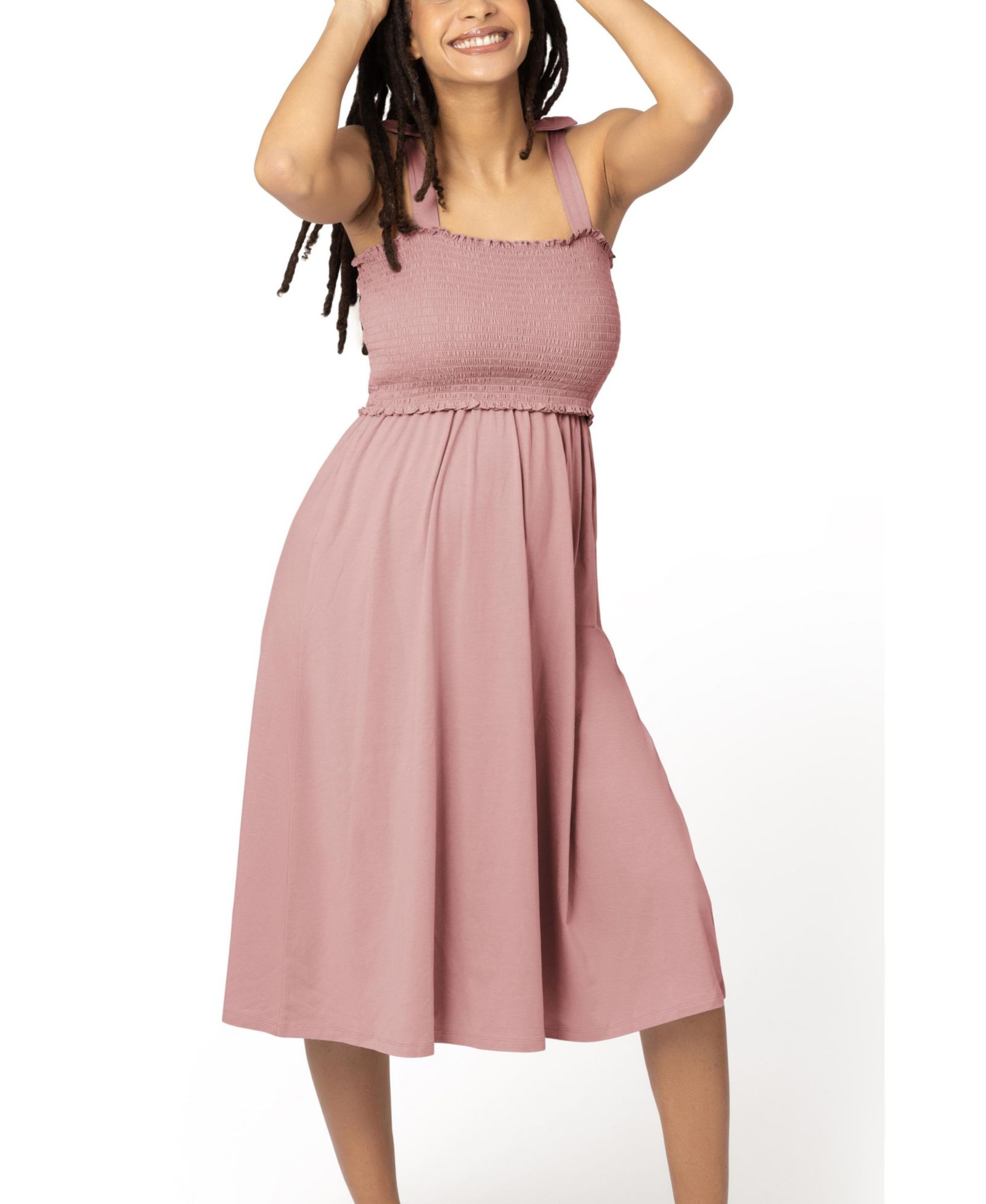 Kindred Bravely Women's Sienna Smocked Nursing Dress