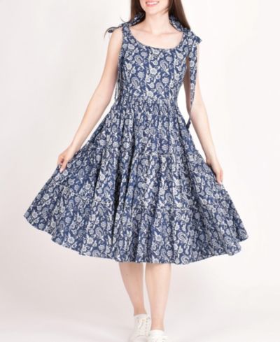 RAAS Women's Tiered Midi Dress