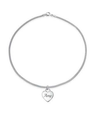 Bling Jewelry минималистичный браслет с подвеской ABC Heart из стерлингового серебра