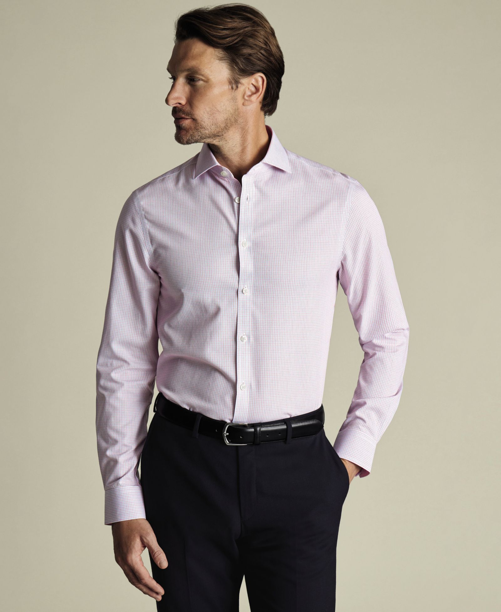 Charles Tyrwhitt Men's Non-Iron Check Dress Shirt