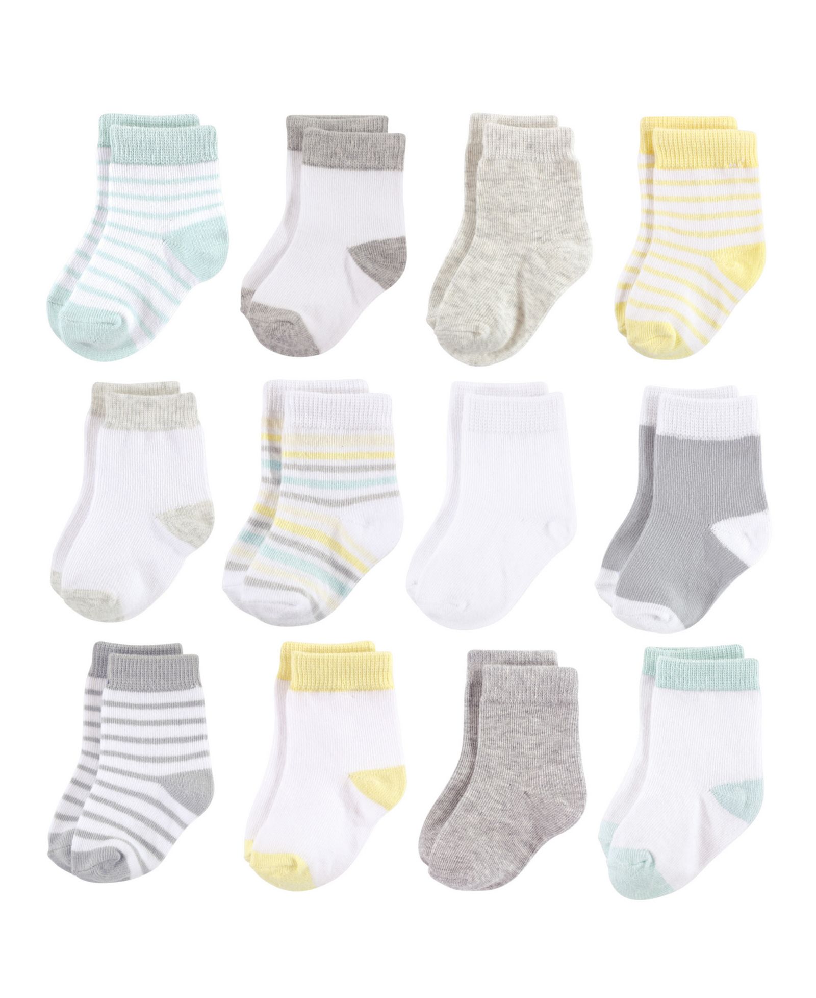 Hudson Baby Plush Cotton-Blend Terry Crew Socks for, Design