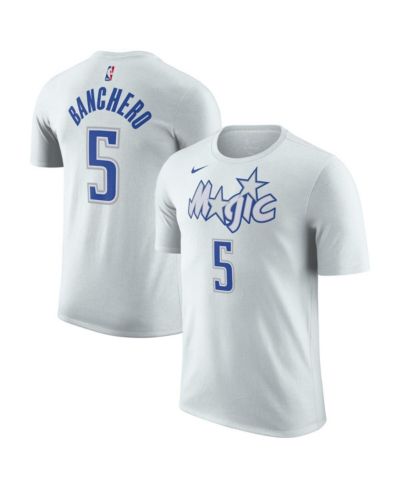 Nike Men's and Women's Paolo Banchero Silver Orlando Magic 2025/26 City Edition Name & Number T-Shirt