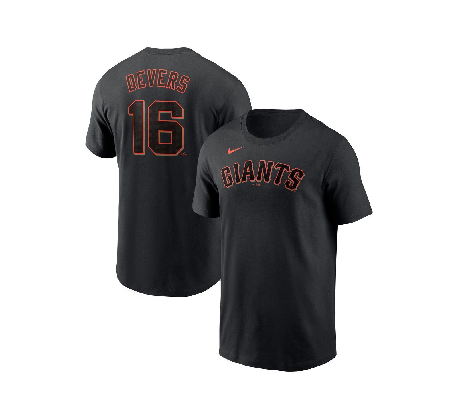 Nike Мужская футболка Rafael Devers Black San Francisco Giants с именем и номером