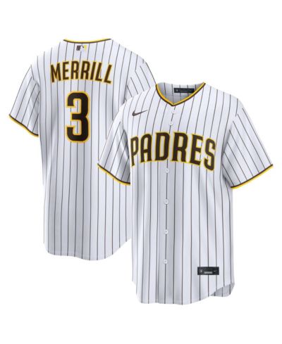 Nike Мужская джерси Jackson Merrill White San Diego Padres Home Replica