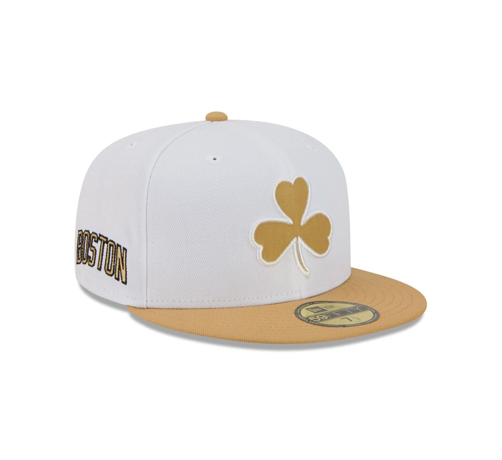 New Era Мужская White/Gold Boston Celtics 2025/26 City Edition 59FIFTY Fitted кепка