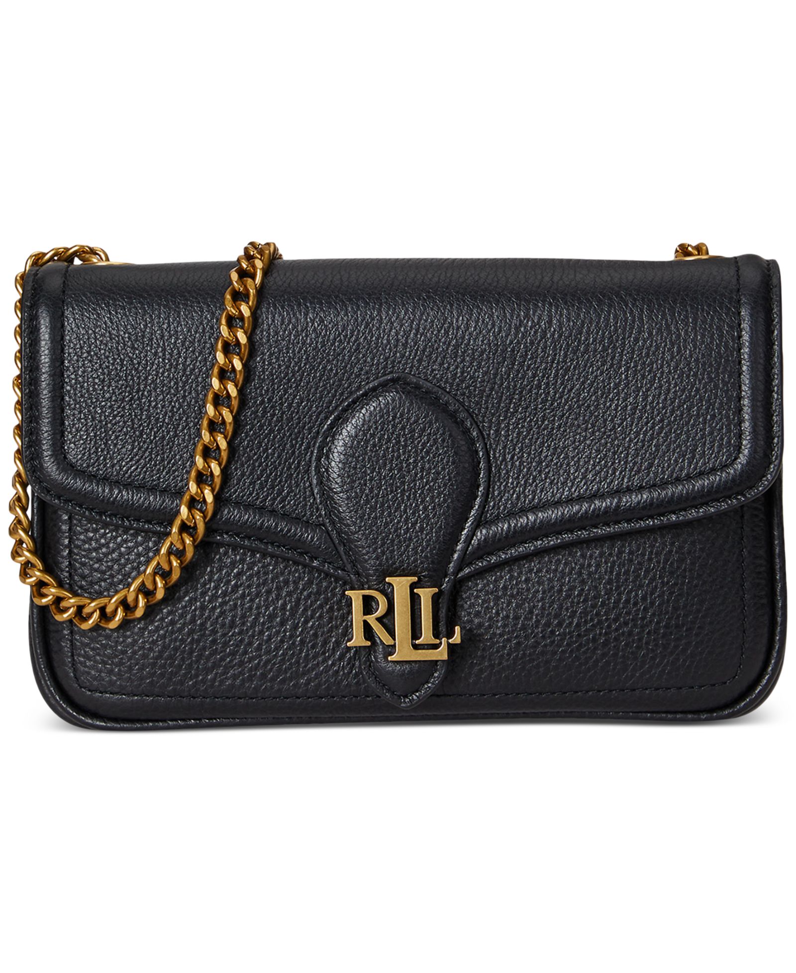 Lauren Ralph Lauren Bradley Small Pebbled Leather Crossbody Wallet