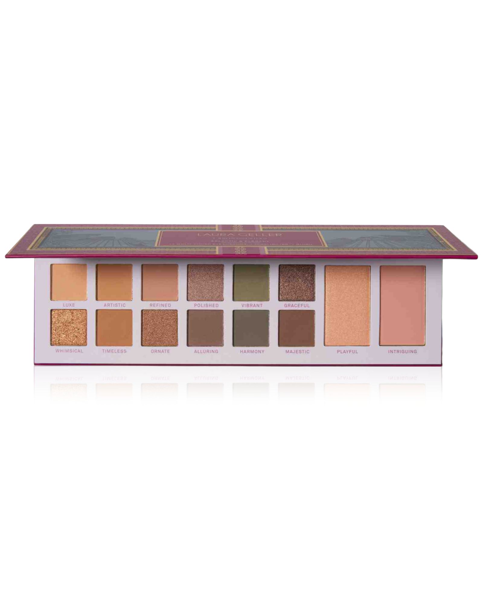 Laura Geller Beauty Laura's Essentials Eclectic & Elegant 12 Multi-Finish Eyeshadows, 1 Highlighter, 1 Blush