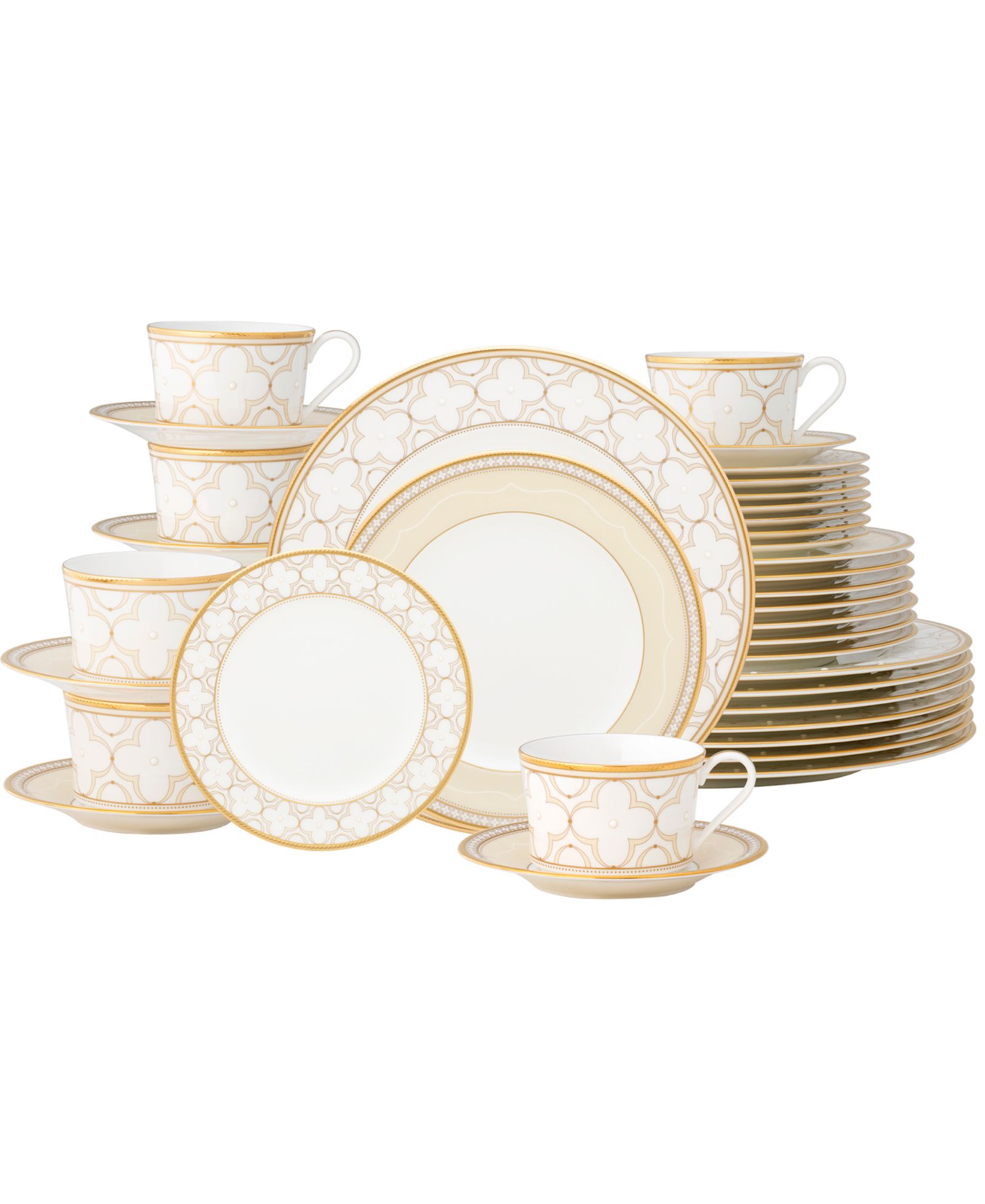 Набор столовой посуды Noritake Trefilio Gold 40-Piece, Service For 8
