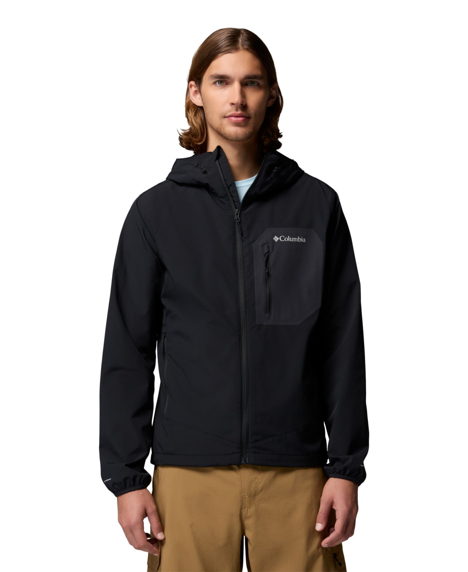 Мужская мягкая ветровка Columbia Tall Heights III Hooded Softshell