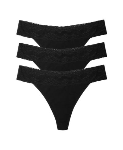 Natori Women's 3-Pack Bliss Perfection Classic Thong Set