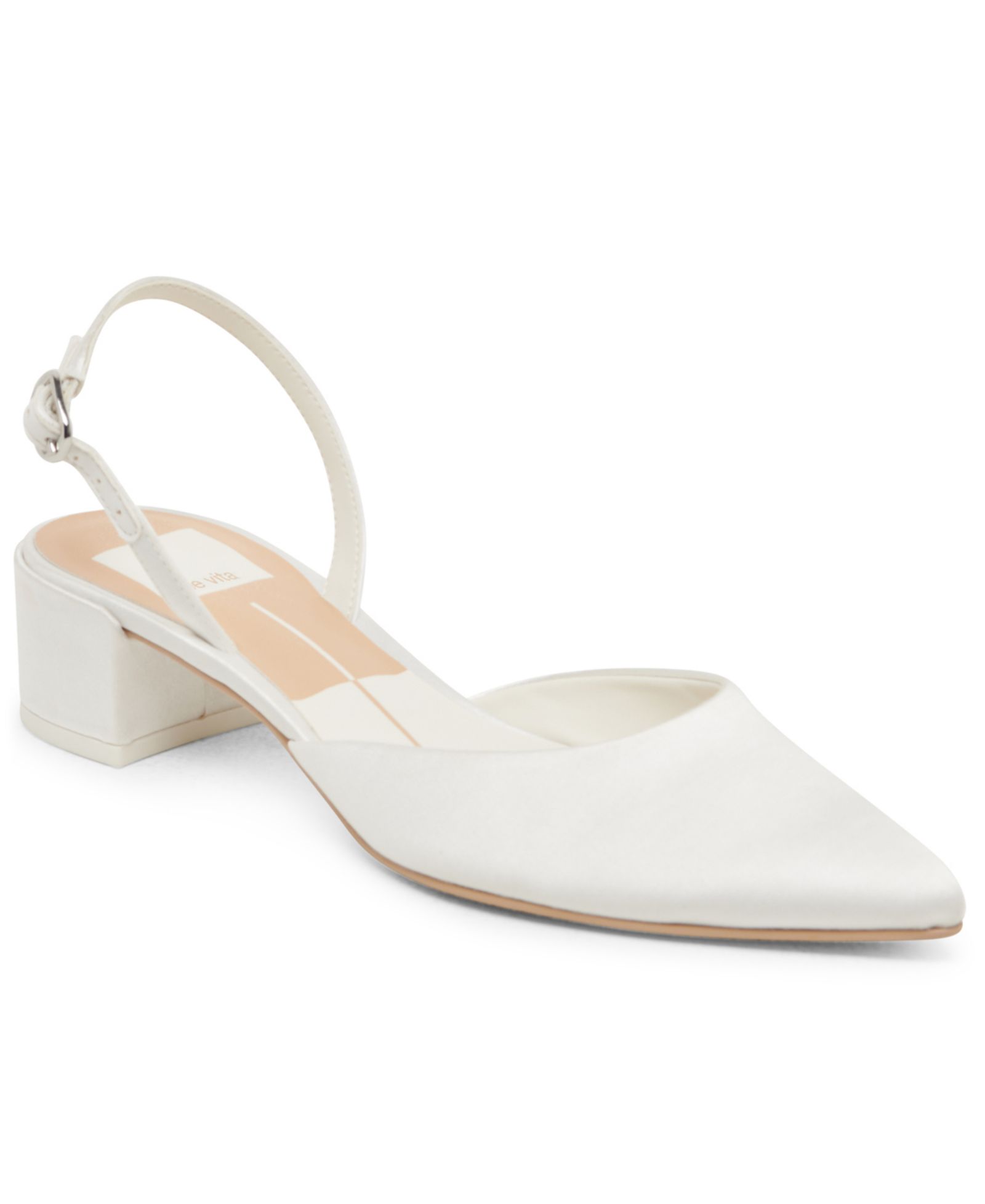 Dolce Vita Women's Carel Two Piece Pointed Toe Low Block Heel Pumps